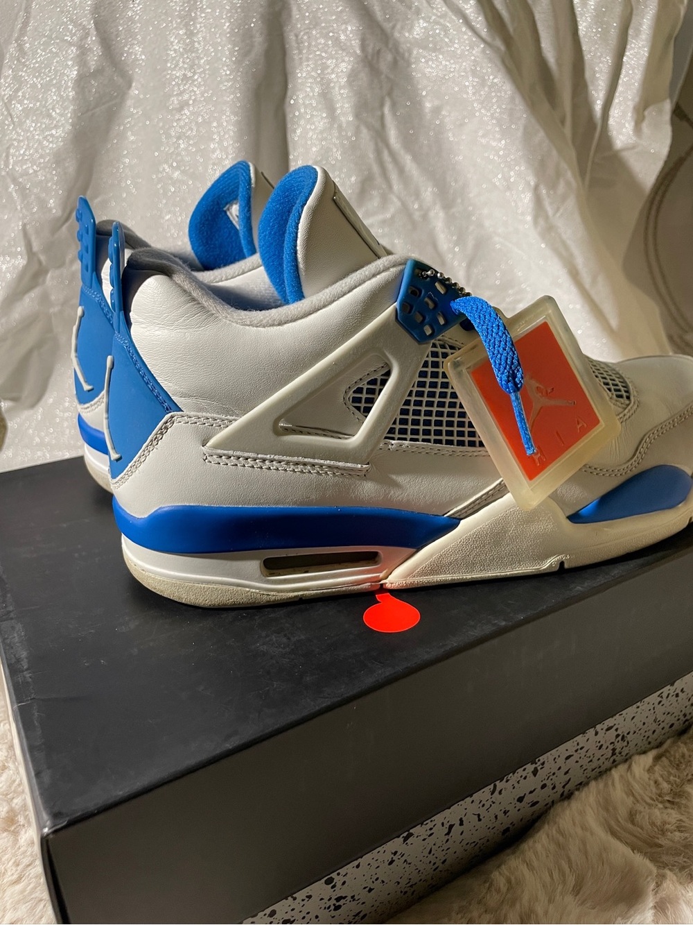Air Jordan 4 Retro Military Blue 2012 Size 9.5 Men’s With Original Box - Picture 7 of 8